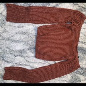 Off the Shoulder Knitted Sweater